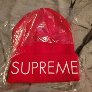 Red Supreme beanie